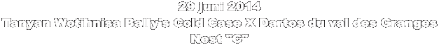 29 juni 2014
Tanyan Wotihnisa Bally's Cold Case X Dartos du val des Granges
Nest "C"